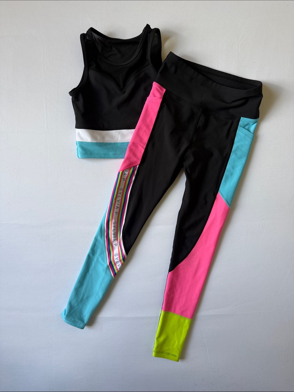 Sylvia P leggings and crop top set…Child 8…EUc!!!